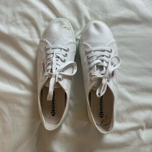 White superga platform sneakers